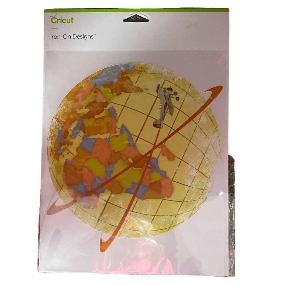 NEW Cricut Globe in Color World Airplane‎ Traveler Africa Travel Iron-On Designs